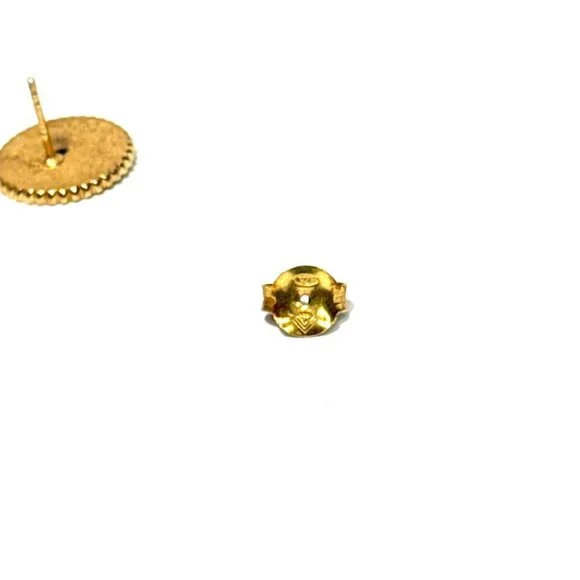 Rarities Blue Diamond 0.15ct Gold-Plated Sterling Silver Evil Eye Earrings